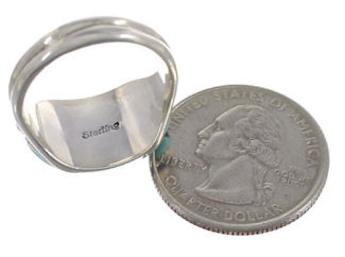 Authentic Sterling Silver Multicolor Southwestern Ring Size 6 CX51681