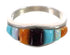 Multicolor Inlay Sterling Silver Jewelry Ring Size 5-3/4 CX50428