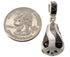 Jet And Sterling Silver Slide Pendant WX42725