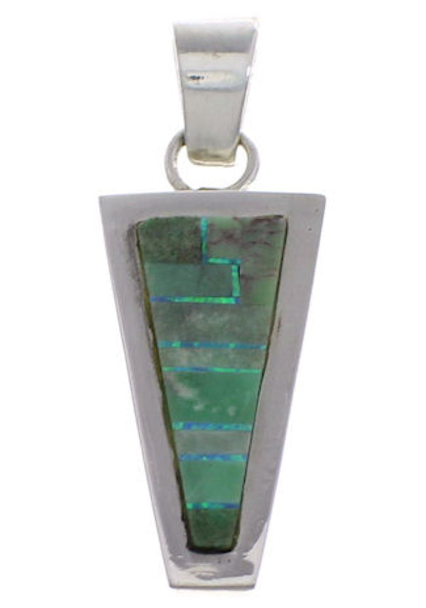 Varasite And Blue Opal Inlay Pendant EX43272