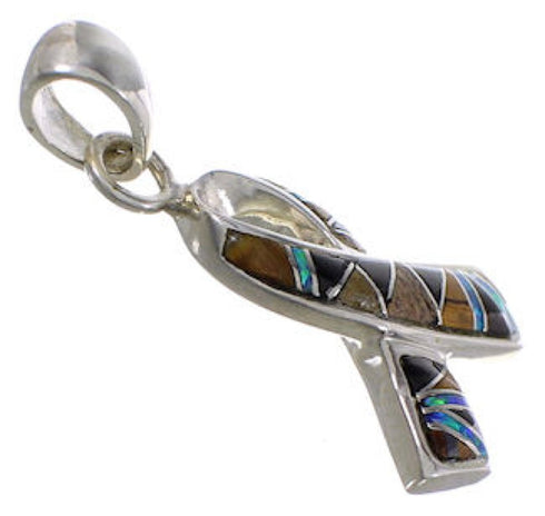 Multicolor Southwest Silver Pendant EX43325