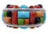 Sterling Silver Southwest Multicolor Inlay Ring Size 5-3/4 CX49976