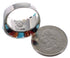 Sterling Silver Southwest Multicolor Inlay Ring Size 5-3/4 CX49976