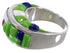 Multicolor Southwest Genuine Sterling Silver Ring Size 6-3/4 CX49987