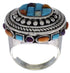 Multicolor Southwest Authentic Sterling Silver Ring Size 8-1/2 CX49998