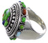 Multicolor Authentic Sterling Silver Southwest Ring Size 7-1/2 CX50000
