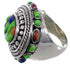 Southwestern Multicolor Sterling Silver Ring Size 5-1/2 CX50001