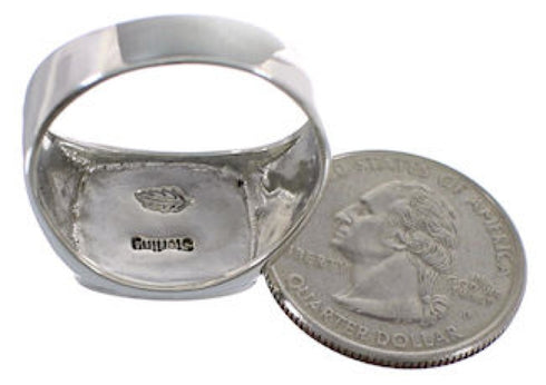 Southwest Multicolor Silver Multicolor Ring Size 11-1/4 CX50041