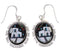 Multicolor Native American Village Design Silver Earrings PX31415