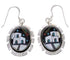 Multicolor Native American Village Design Silver Earrings PX31415