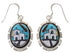 Sterling Silver Native American Design Multicolor Earrings PX31424