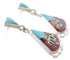 Native American Or Pueblo Design Multicolor Silver Earrings PX31430