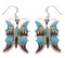 Multicolor Native American Village Design Butterfly Earrings PX31437