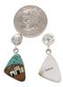 Sterling Silver Multicolor Native American Design Earrings PX31444