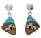 Multicolor And Silver Native American Village Design Earrings PX31448