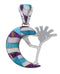 Multicolor Inlay Kokopelli WhiteRock Mystic Ocean Pendant PX26074