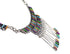 Multicolor Sterling Silver Jewelry Link Necklace Set PX34246