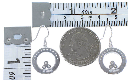 Opal Inlay Cubic Zirconia Southwest Earrings EX42571