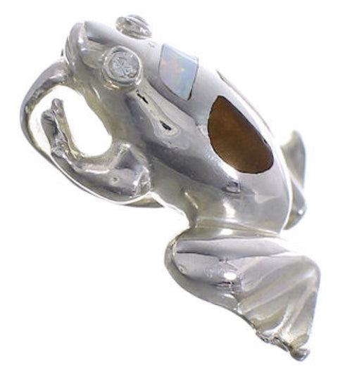 Sterling Silver Tiger Eye Frog Opal Pendant FX30818