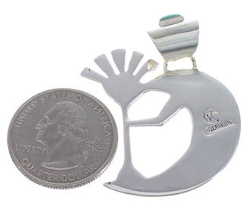 Multicolor Kokopelli Sterling Silver Pendant FX30824