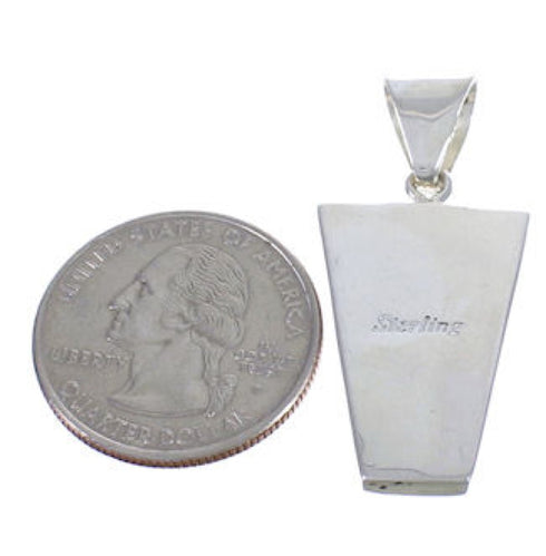 Multicolor Inlay Authentic Sterling Silver Pendant WX43070