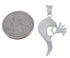 Genuine Sterling Silver Multicolor Kokopelli Pendant WX43538
