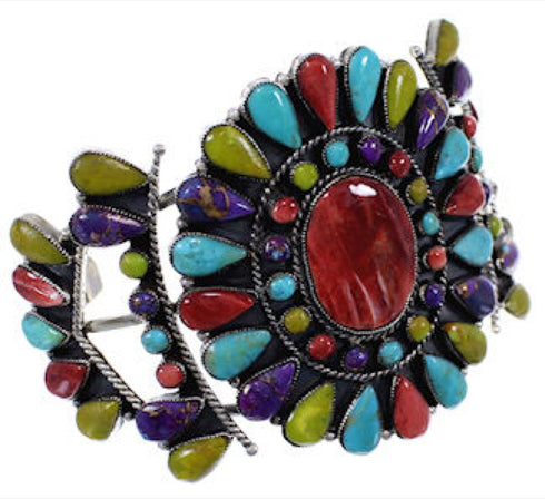 Authentic Sterling Silver Southwest Multicolor Bracelet FX27796