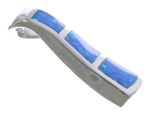 Southwest Blue Opal Cubic Zirconia Pendant EX42736