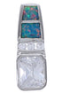 Fire Opal Inlay And Cubic Zirconia Pendant EX42755