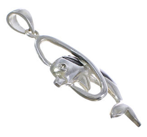 Southwest Jet And Silver Dolphin Pendant EX42759