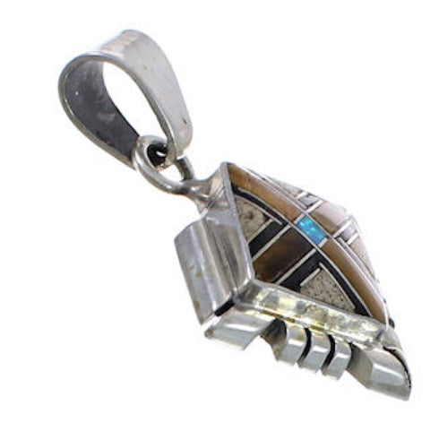 Multicolor Jewelry Silver Southwest Pendant PX42529