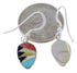 Multicolor Inlay Southwest Silver Earrings FX32823