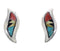 Multicolor Inlay Jewelry Silver Post Earrings FX32937
