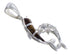 Tiger Eye Dolphin Genuine Sterling Silver Pendant PX43317