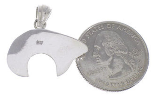 Southwest Jewelry Jet Opal Bear Pendant PX43320