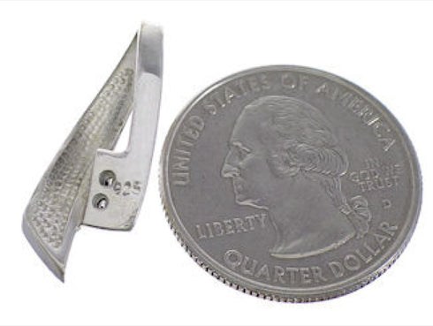 Southwest Jewelry Jade Silver Pendant PX43380