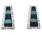 Southwest Multicolor Sterling Silver Post Earrings PX43140