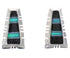 Southwest Multicolor Sterling Silver Post Earrings PX43140