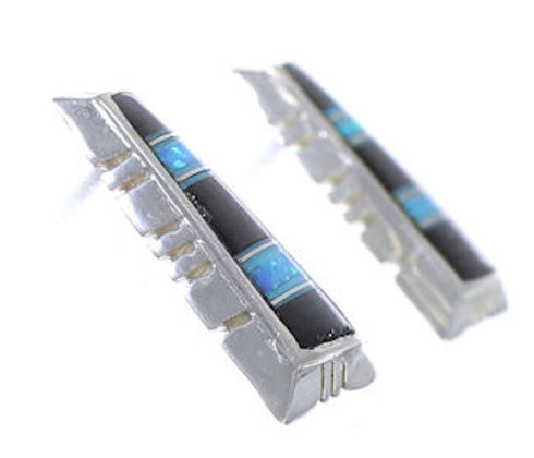 Southwest Multicolor Sterling Silver Post Earrings PX43140