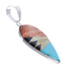 Multicolor Inlay Southwest Silver Slide Pendant PX29512
