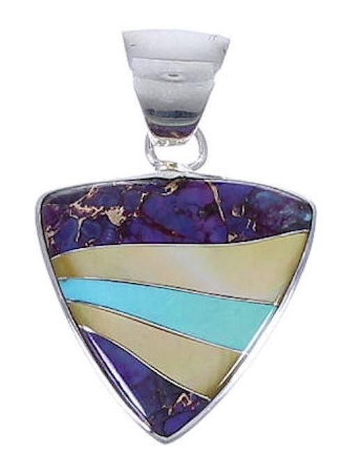 Genuine Sterling Silver And Multicolor Jewelry Slide Pendant PX29232