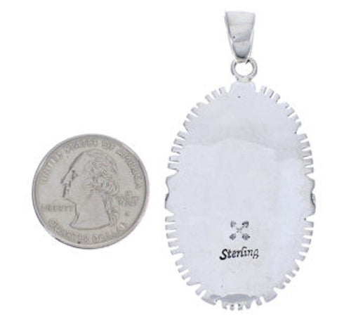 Multicolor Inlay Genuine Sterling Silver Jewelry Slide Pendant PX29234