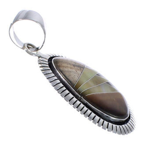 Genuine Sterling Silver And Multicolor Slide Pendant PX29251
