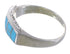 Sterling Silver Southwest Turquoise Inlay Ring Size 8-3/4 EX51425