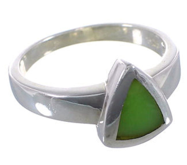 Jade Southwest Sterling Silver Ring Size 7-3/4 EX51427
