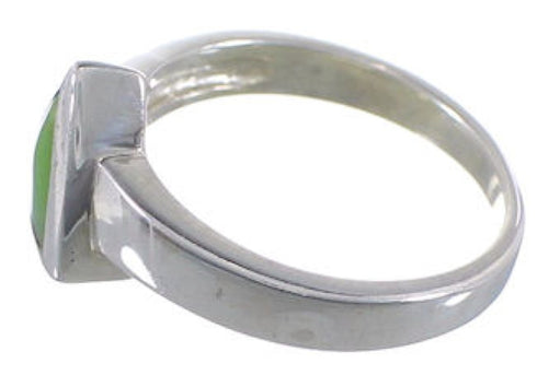 Jade Southwest Sterling Silver Ring Size 7-3/4 EX51427
