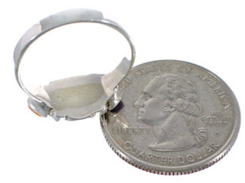 Multicolor Sterling Silver Heart Ring Size 7-3/4 EX51452