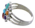Multicolor Inlay And Sterling Silver Ring Size 6-3/4 EX51462