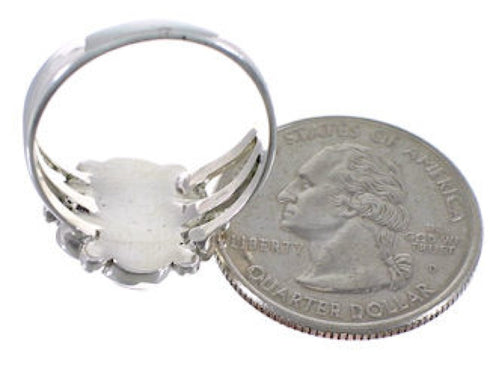 Multicolor Inlay And Sterling Silver Ring Size 6-3/4 EX51462