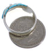 Sterling Silver Turquoise Inlay Ring Size 5-3/4 EX51484